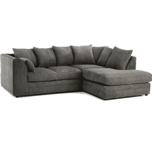 Morris Jumbo Cord 5 Seater Corner Sofa - Grey